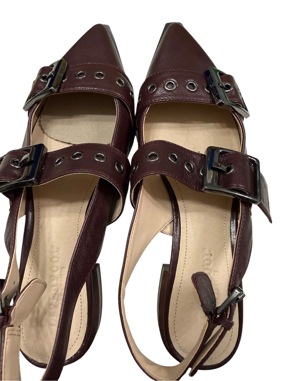 Liverpool Los Angeles Villa Leather Slingback With Double Buckle. - Picture 2 of 6